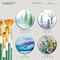 ARTIFY Paint Brushes for Acrylic Painting, 15 Pcs 2024 New Painting Supplies, Artist Paint Brush Set for Watercolor, Oil and Gouache Painting, Green